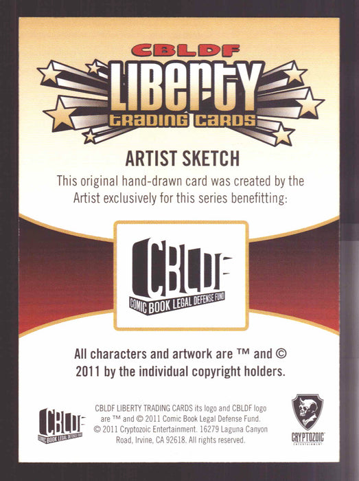 2011 Cryptozoic CBLDF Liberty Artist Sketch Card by Christian James Thomas - TvMovieCards.com