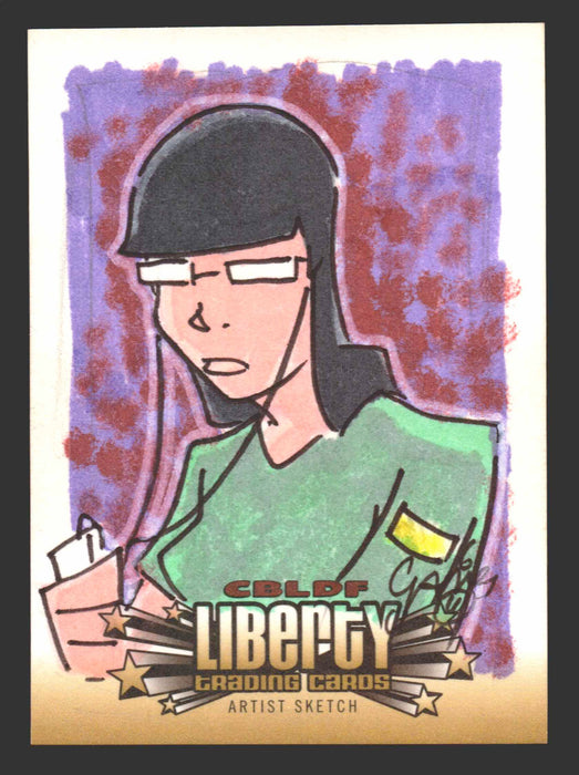 2011 Cryptozoic CBLDF Liberty Artist Sketch Card by Christian James Thomas - TvMovieCards.com