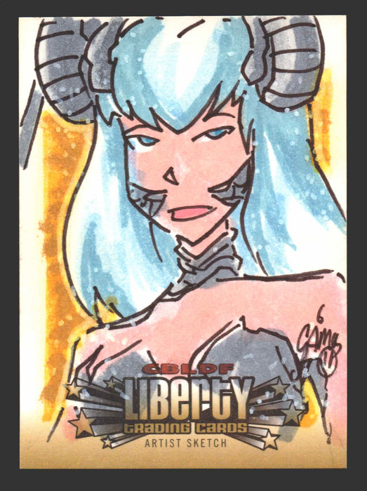 2011 Cryptozoic CBLDF Liberty Artist Sketch Card by Christian James Thomas - TvMovieCards.com