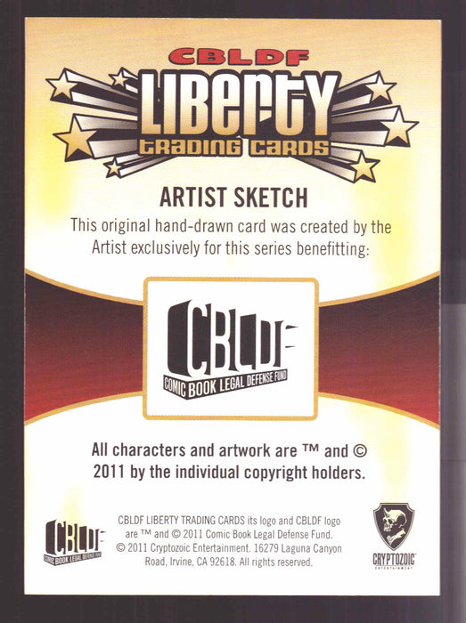 2011 Cryptozoic CBLDF Liberty Artist Sketch Card by Christian James Thomas - TvMovieCards.com