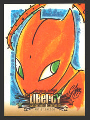 2011 Cryptozoic CBLDF Liberty Artist Sketch Card by Christian James Thomas - TvMovieCards.com