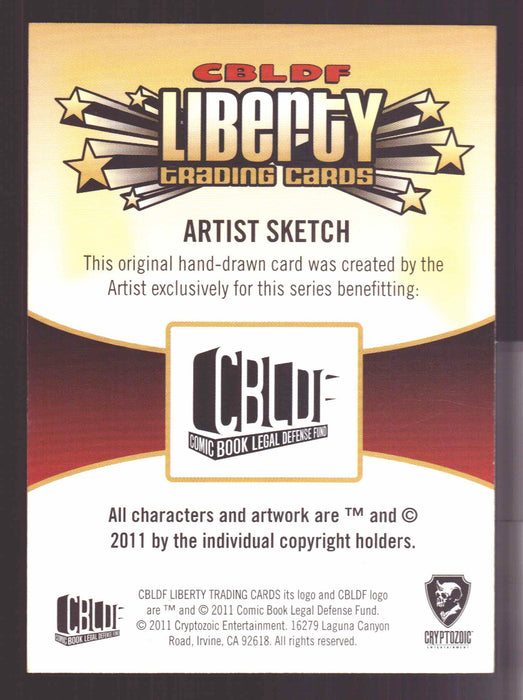 2011 Cryptozoic CBLDF Liberty Artist Sketch Card by Christian James Thomas - TvMovieCards.com