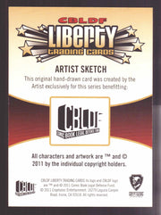 2011 Cryptozoic CBLDF Liberty Artist Sketch Card by Christian James Thomas - TvMovieCards.com