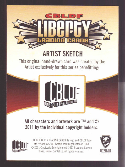 2011 Cryptozoic CBLDF Liberty Artist Sketch Card by Christian James Thomas - TvMovieCards.com