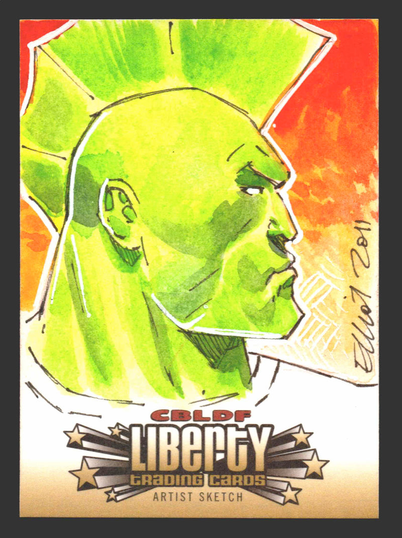 2011 Cryptozoic CBLDF Liberty Artist Sketch Card by Elliot Fernandez - TvMovieCards.com