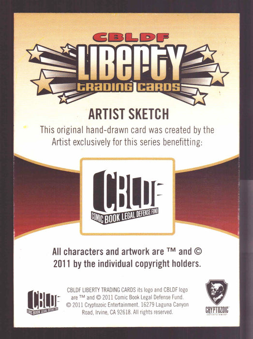 2011 Cryptozoic CBLDF Liberty Artist Sketch Card by Elliot Fernandez - TvMovieCards.com