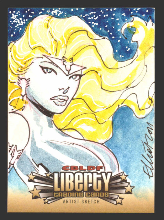 2011 Cryptozoic CBLDF Liberty Artist Sketch Card by Elliot Fernandez - TvMovieCards.com
