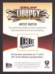 2011 Cryptozoic CBLDF Liberty Artist Sketch Card by Elliot Fernandez - TvMovieCards.com