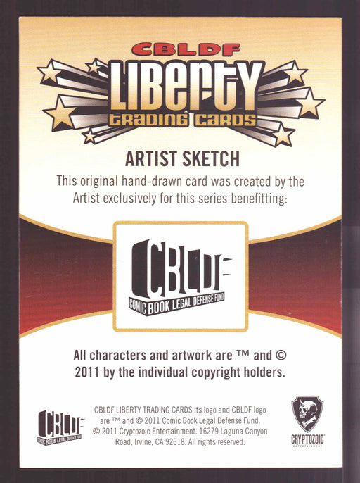 2011 Cryptozoic CBLDF Liberty Artist Sketch Card by Elliot Fernandez - TvMovieCards.com