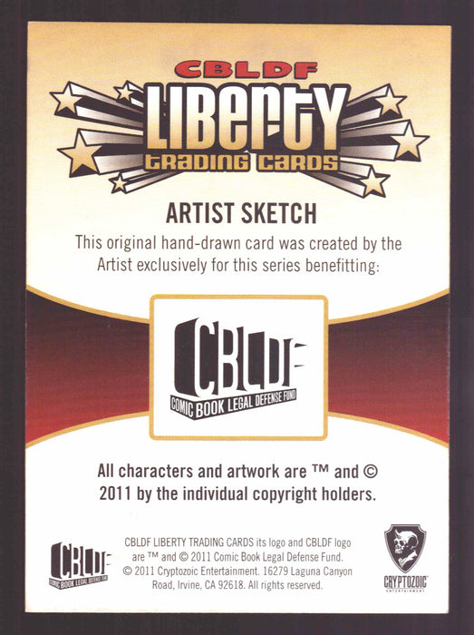 2011 Cryptozoic CBLDF Liberty Artist Sketch Card by Tone Rodriguez - TvMovieCards.com