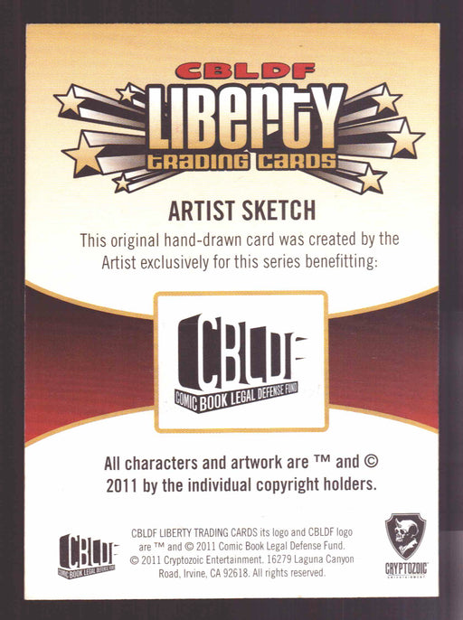 2011 Cryptozoic CBLDF Liberty Artist Sketch Card by Tone Rodriguez - TvMovieCards.com