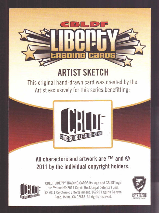 2011 Cryptozoic CBLDF Liberty Artist Sketch Card by Tone Rodriguez - TvMovieCards.com