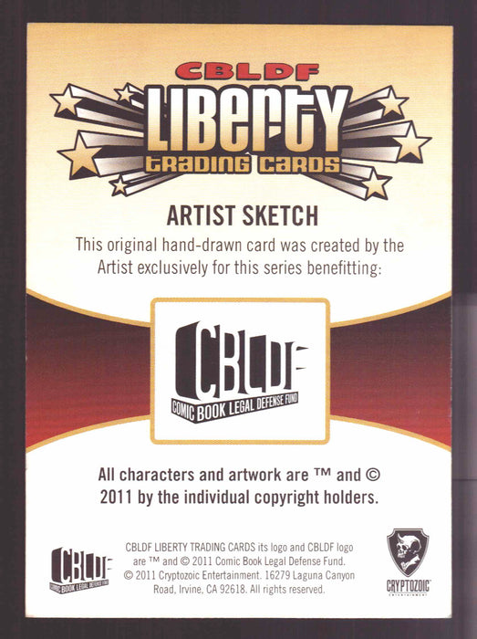 2011 Cryptozoic CBLDF Liberty Artist Sketch Card by Tone Rodriguez - TvMovieCards.com