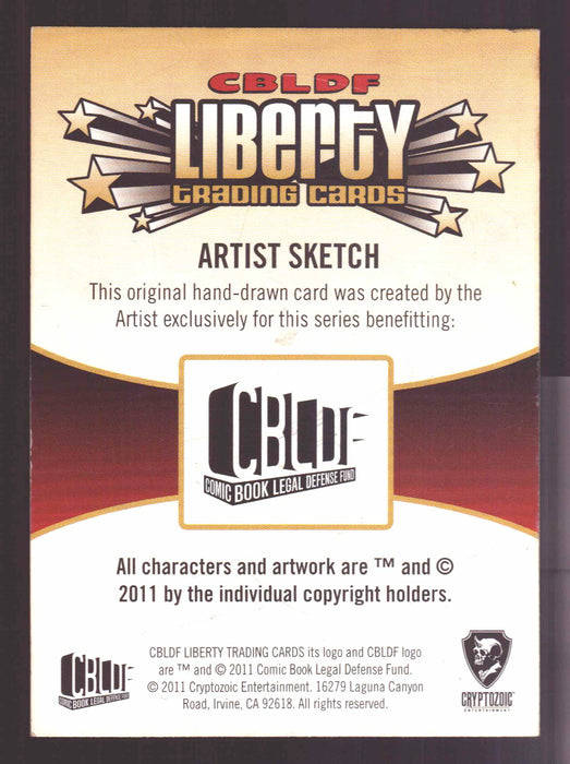 2011 Cryptozoic CBLDF Liberty Artist Sketch Card by Tone Rodriguez - TvMovieCards.com