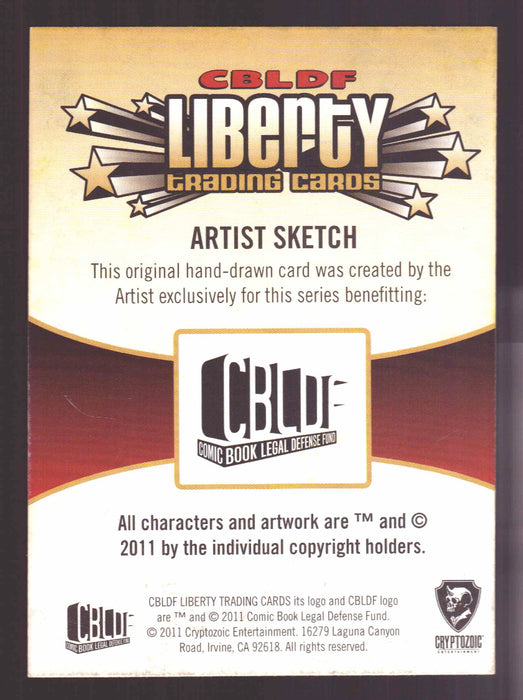2011 Cryptozoic CBLDF Liberty Artist Sketch Card by Tone Rodriguez - TvMovieCards.com