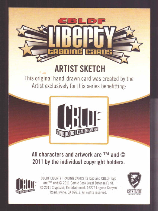 2011 Cryptozoic CBLDF Liberty Artist Sketch Card by Chris "Cabbie" Bradberry - TvMovieCards.com