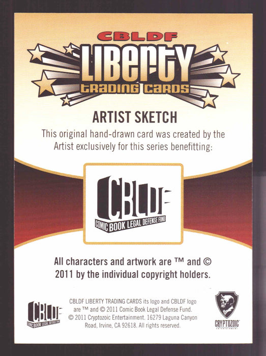 2011 Cryptozoic CBLDF Liberty Artist Sketch Card by Erik Larson - TvMovieCards.com