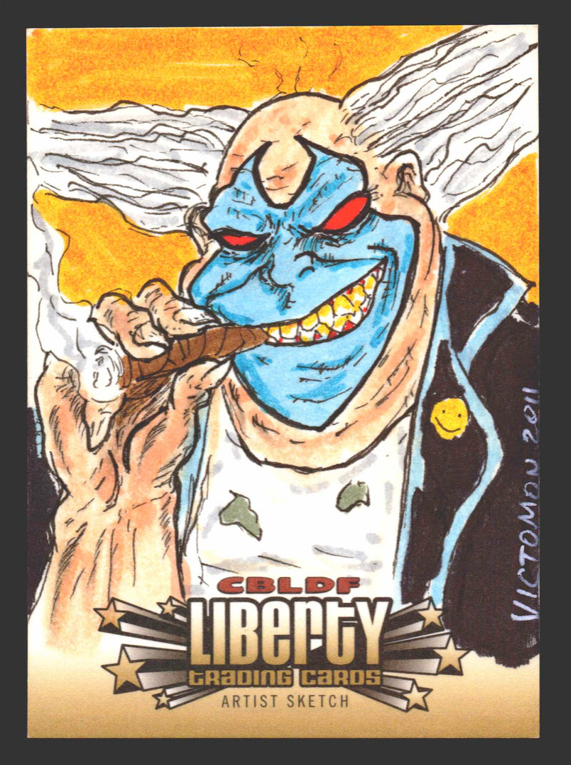 2011 Cryptozoic CBLDF Liberty Artist Sketch Card by Victor "Victomon" Rodriguez - TvMovieCards.com