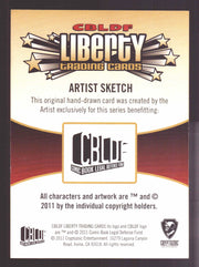 2011 Cryptozoic CBLDF Liberty Artist Sketch Card by Victor "Victomon" Rodriguez - TvMovieCards.com