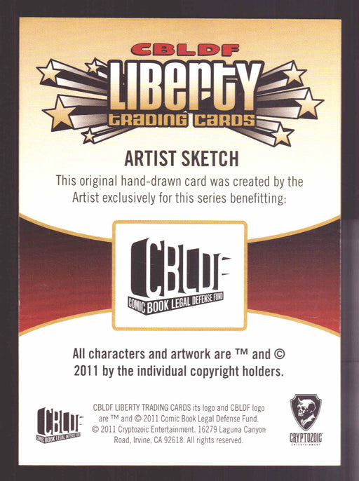 2011 Cryptozoic CBLDF Liberty Artist Sketch Card by Victor "Victomon" Rodriguez - TvMovieCards.com