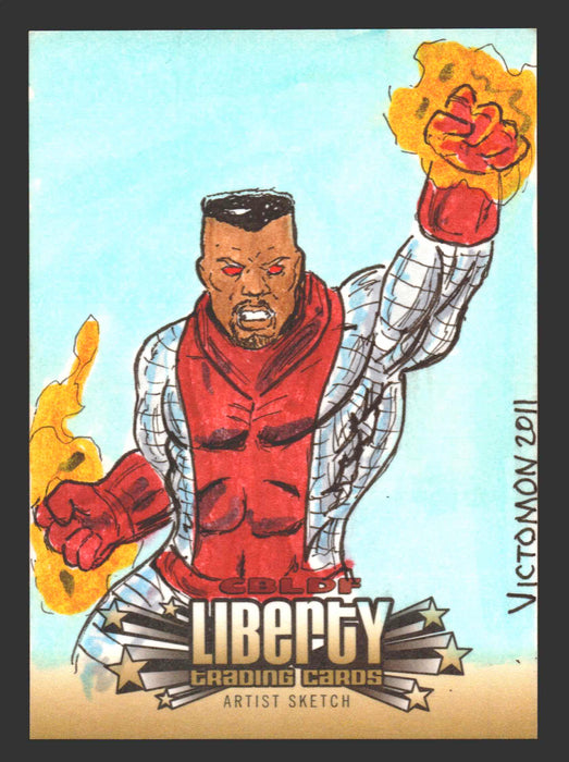 2011 Cryptozoic CBLDF Liberty Artist Sketch Card by Victor "Victomon" Rodriguez - TvMovieCards.com