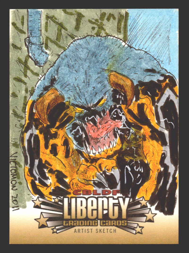 2011 Cryptozoic CBLDF Liberty Artist Sketch Card by Victor "Victomon" Rodriguez - TvMovieCards.com