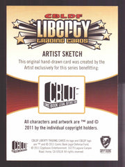 2011 Cryptozoic CBLDF Liberty Artist Sketch Card by Victor "Victomon" Rodriguez - TvMovieCards.com