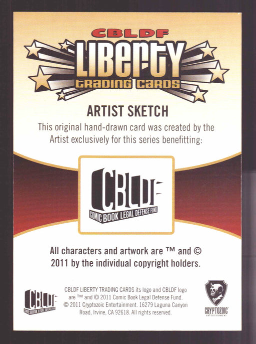 2011 Cryptozoic CBLDF Liberty Artist Sketch Card by Victor "Victomon" Rodriguez - TvMovieCards.com