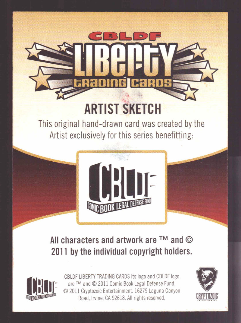 2011 Cryptozoic CBLDF Liberty Artist Sketch Trading Card by Chris Thorne - TvMovieCards.com