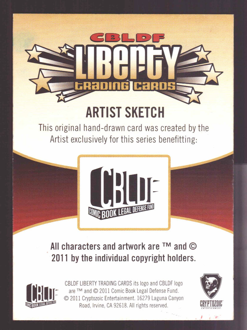 2011 Cryptozoic CBLDF Liberty Artist Sketch Trading Card by Chris Thorne - TvMovieCards.com
