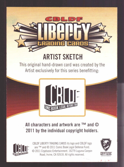 2011 Cryptozoic CBLDF Liberty Artist Sketch Trading Card by Chris Thorne - TvMovieCards.com