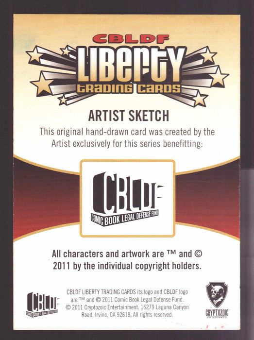 2011 Cryptozoic CBLDF Liberty Artist Sketch Trading Card by Chris Thorne - TvMovieCards.com