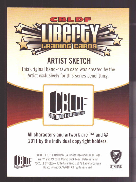 2011 CBLDF Liberty Artist Sketch Coraline Trading Card by Neil Gaiman - TvMovieCards.com