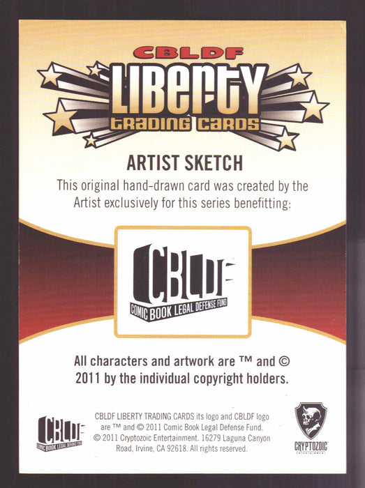 2011 CBLDF Liberty Artist Sketch Coraline Trading Card by Neil Gaiman - TvMovieCards.com