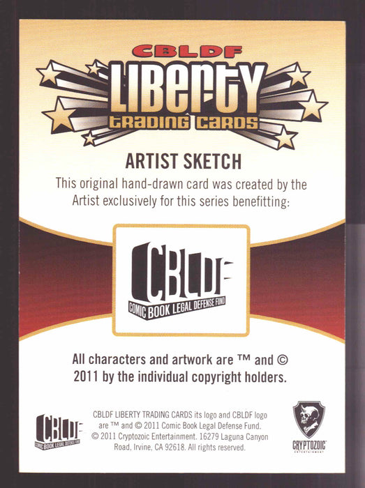 2011 CBLDF Liberty Artist Sketch Coraline Trading Card by Neil Gaiman - TvMovieCards.com