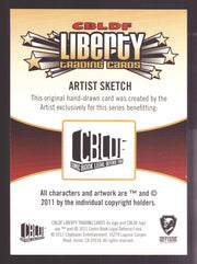 2011 Cryptozoic CBLDF Liberty Hand drawn Artist Sketch Card by Frank Quitely - TvMovieCards.com