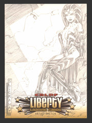 2011 Cryptozoic CBLDF Liberty Artist Sketch Card by Larry 'Slickaway' Schlekewy - TvMovieCards.com