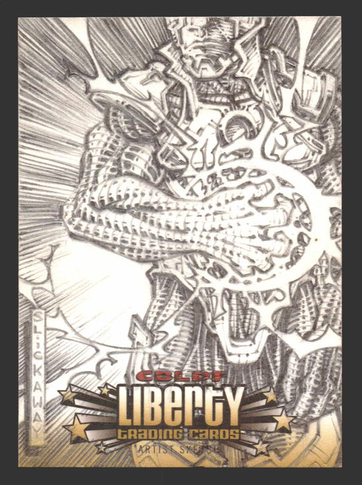 2011 Cryptozoic CBLDF Liberty Artist Sketch Card by Larry 'Slickaway' Schlekewy - TvMovieCards.com