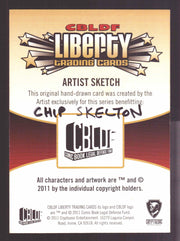 2011 Cryptozoic CBLDF Liberty Artist Sketch Card by Chip Skelton - TvMovieCards.com