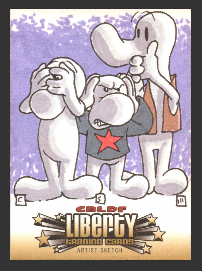 2011 Cryptozoic CBLDF Liberty Artist Sketch Card by Chip Skelton - TvMovieCards.com