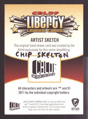2011 Cryptozoic CBLDF Liberty Artist Sketch Card by Chip Skelton - TvMovieCards.com