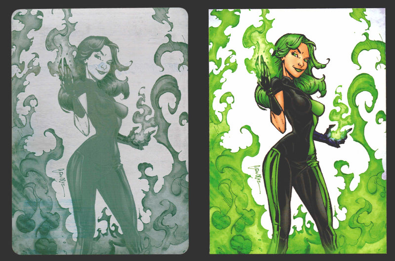 2012 DC Comics The New 52 Base Card Printing Plate #19 Fire 1/1 Cyan - TvMovieCards.com