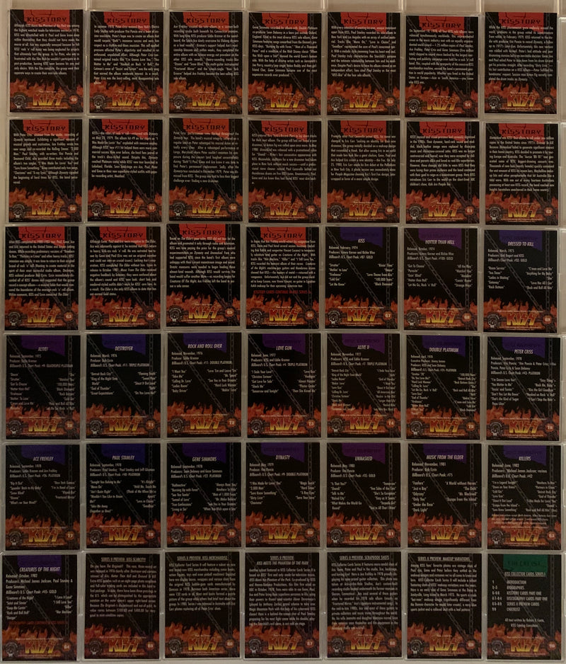Kiss Series One 1 Collector Base Card Set 90 cards Cornerstone 1998   - TvMovieCards.com