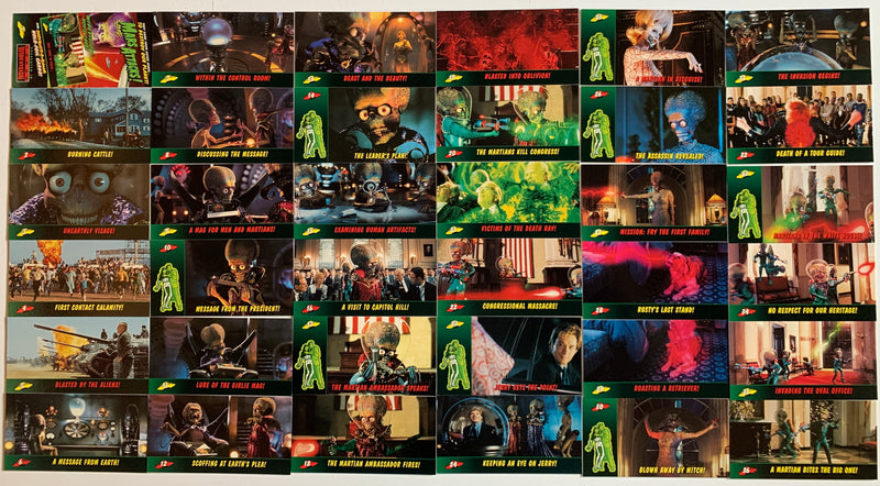 1996 Mars Attacks Movie Widevision Trading Card Set 72 Cards Topps 1996   - TvMovieCards.com