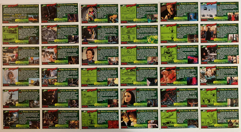 1996 Mars Attacks Movie Widevision Trading Card Set 72 Cards Topps 1996   - TvMovieCards.com