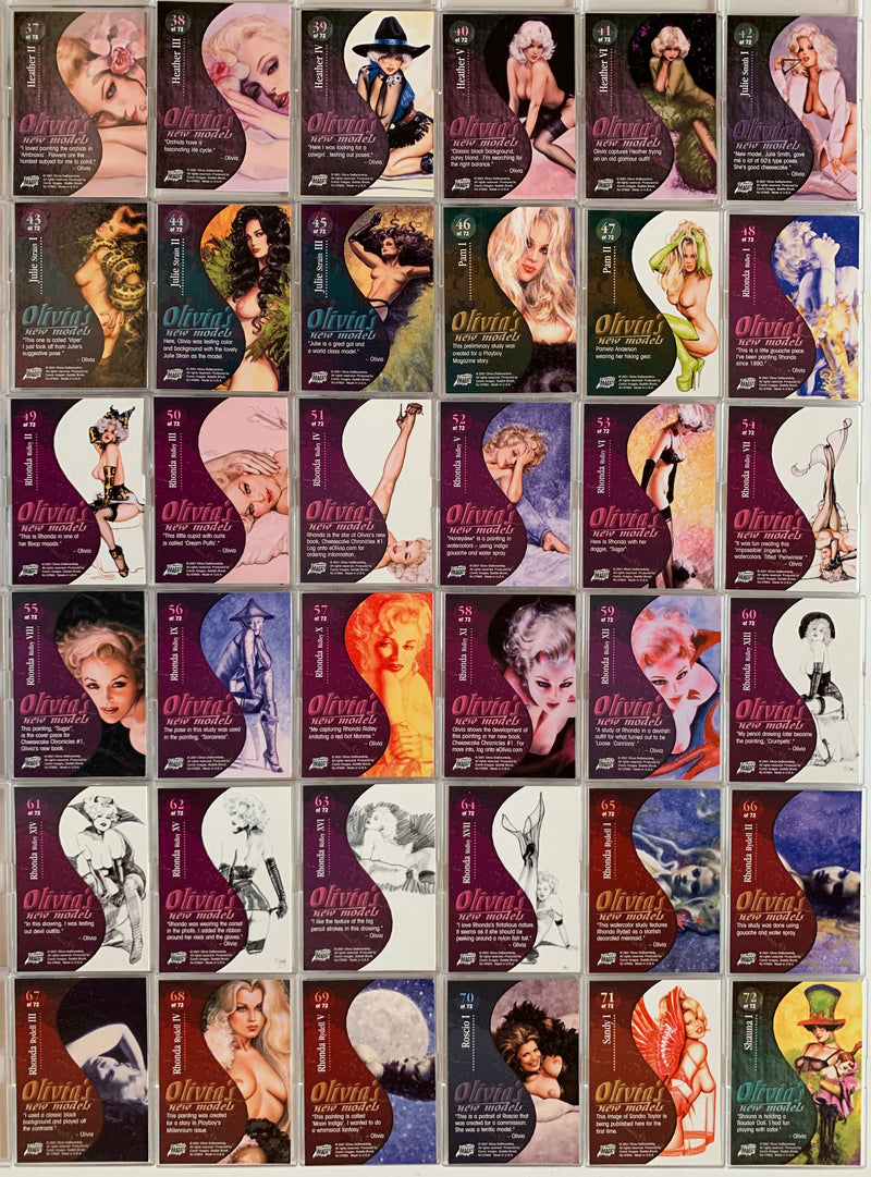 Olivia New Models Base Card Set 72 Cards Comic Images 2001   - TvMovieCards.com