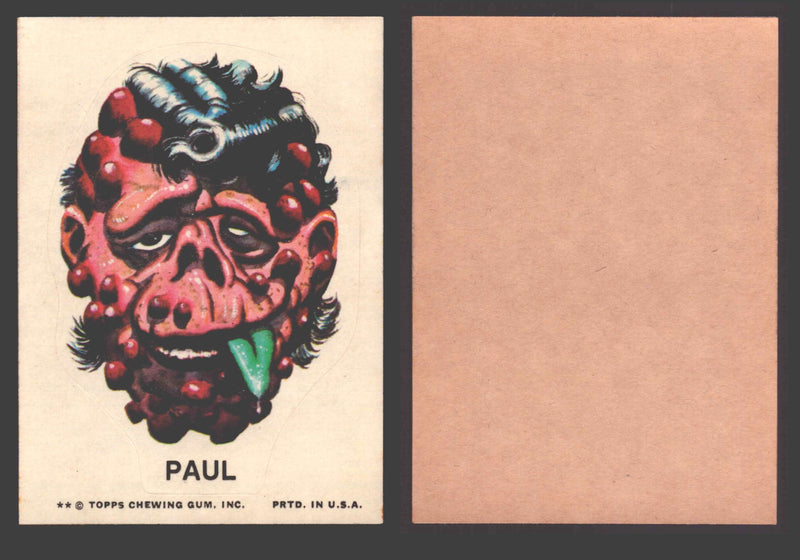 1973-74 Ugly Stickers Tan Back Trading Card You Pick Singles #1-110 Topps
