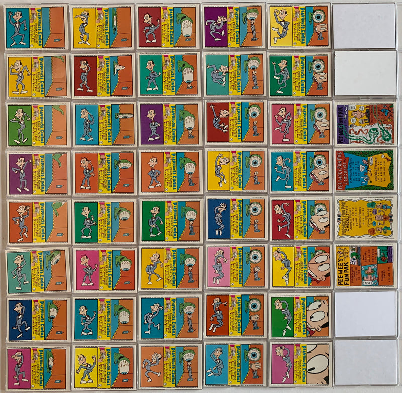 Pee Wee Herman Pee Wee's Playhouse Fun Paks Sticker Card Set Topps 1989   - TvMovieCards.com