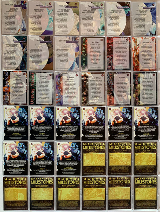 Marvel Premium QFX Base Trading Card Set 72 Cards Fleer/SkyBox 1997   - TvMovieCards.com