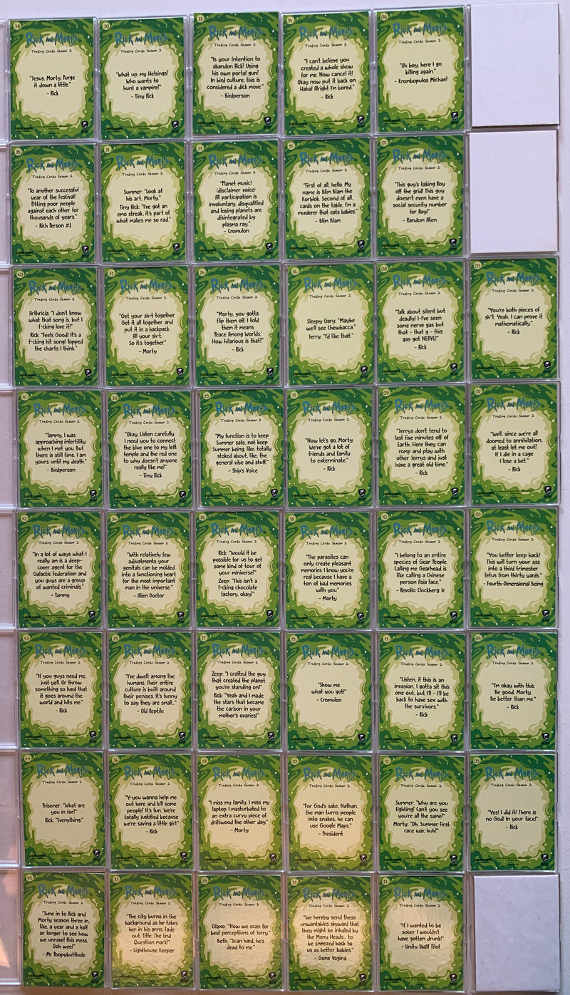 Rick and Morty Season 2 Trading Base Card Set of 45 Cryptozoic 2019   - TvMovieCards.com